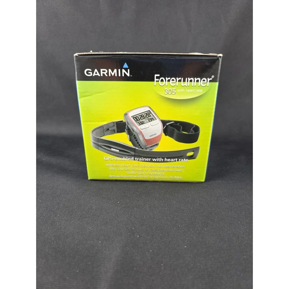 Garmin Forerunner 305 GPS-enabled Trainer Watch with Heart Rate Tested Working